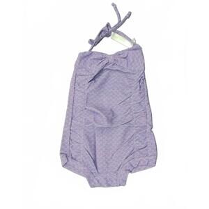 NEW WOVENPLAY girl's scale pattern swimsuit in purple